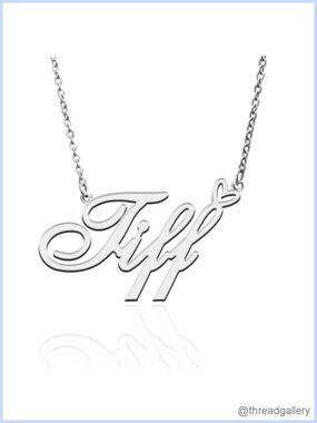Custom Name Necklace Stainless Steel 18K Gold Plated Pendant